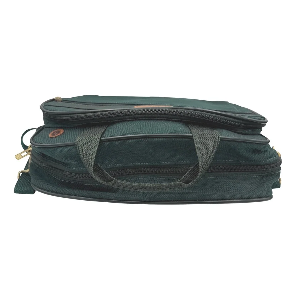 Hartmann VTG Forest Green Canvas Messenger‎ Bag Crossbody Travel Briefcase